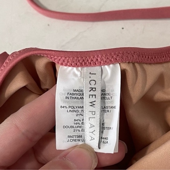 J. Crew Playa Newport Scoopback Blush Pink One Piece Swimsuit Size Large - Picture 4 of 8